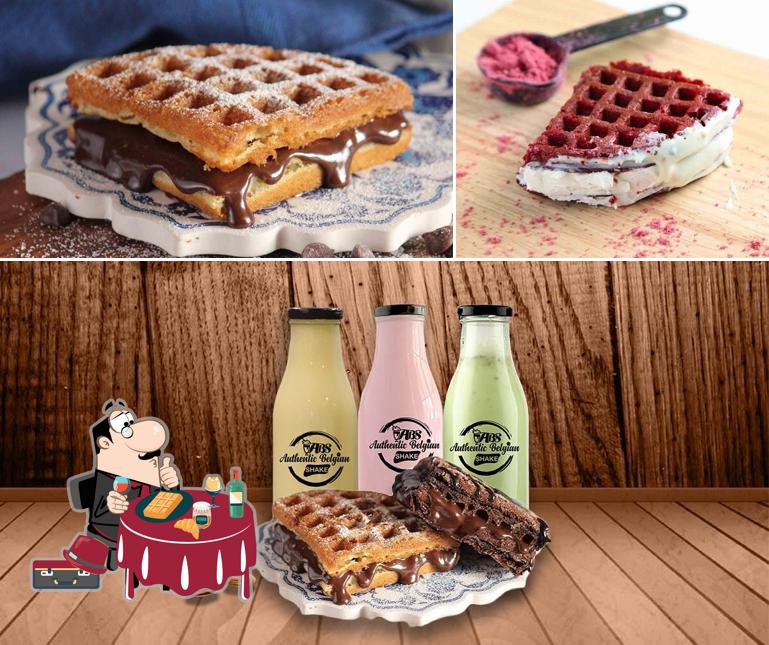 Waffles at Authentic Belgian waffles