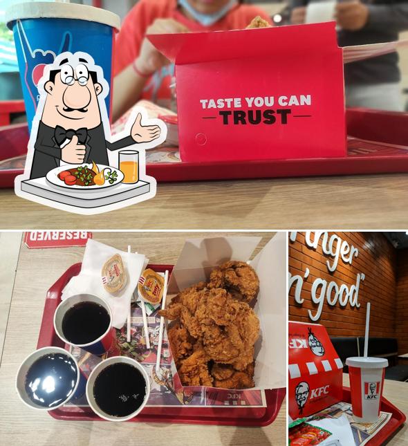 This is the photo depicting food and beverage at KFC
