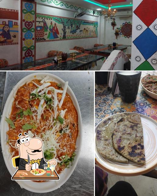 Take a look at the image displaying food and interior at Maru Gamdu