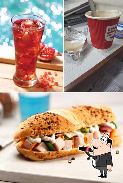 The restaurant's drink and food