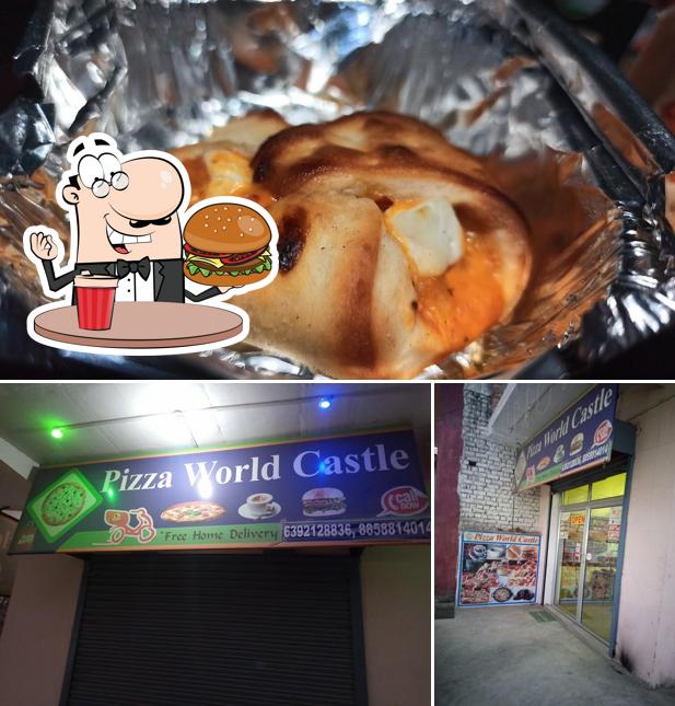 Get a burger at Pizza World Castle