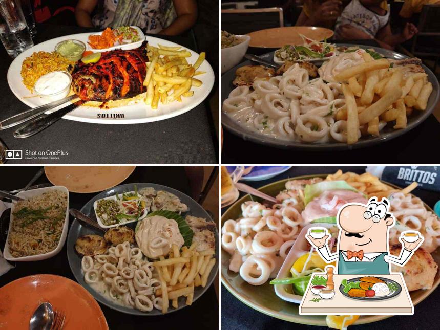 Food at Britto’s Restaurant at Baga Beach – Iconic Seafood & Cocktail Bar Since 1965