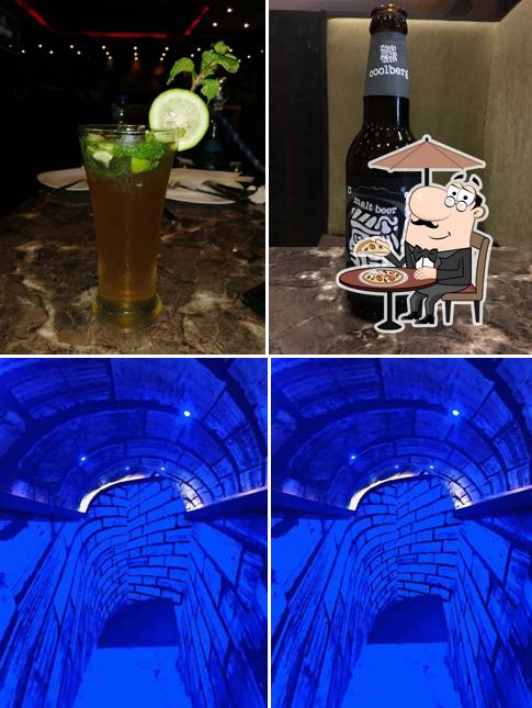 The photo of The Tunnel’s exterior and drink