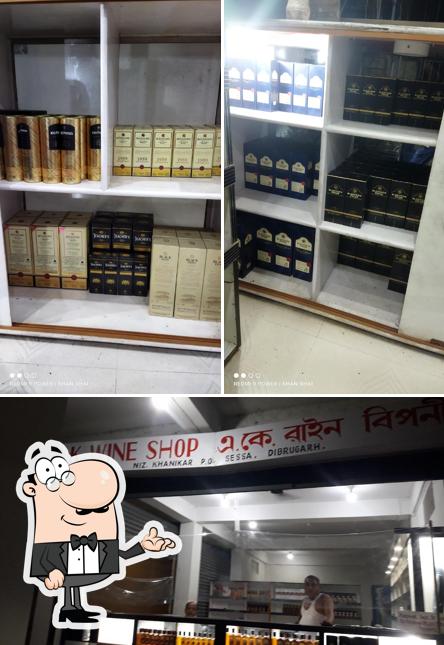The interior of A.K wine shop