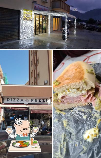 La cibo e esterno del ristorante