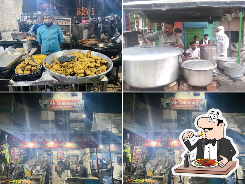 Among different things one can find food and exterior at Al Taneem Chicken Corner
