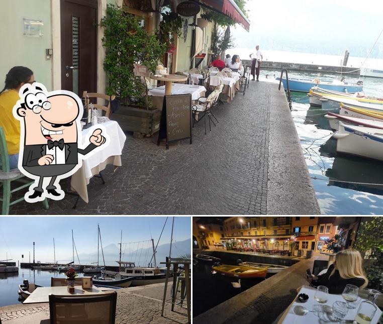 Gli interni di Osteria Al Pescatore