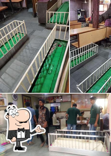 The interior of Lucky Restaurant