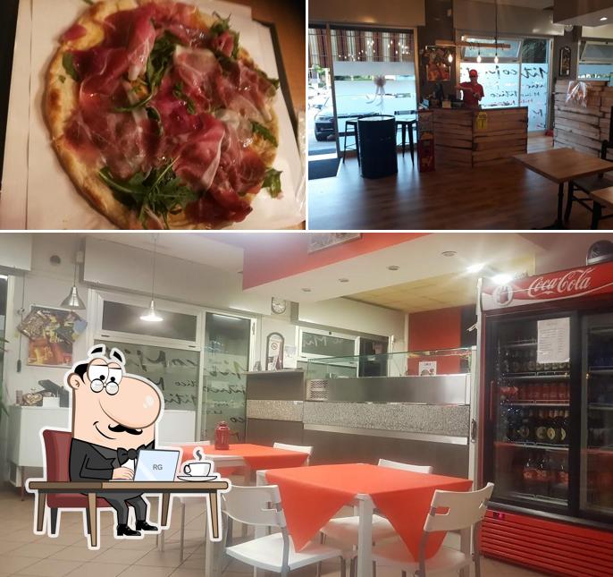 Questa è la foto che raffigura la interni e cibo di Pizzeria dal Mitico formigine