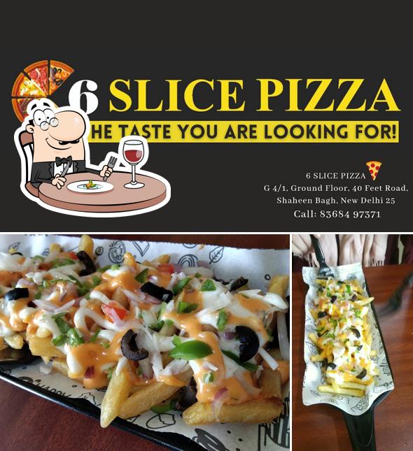 Food at 6 Slice Pizza