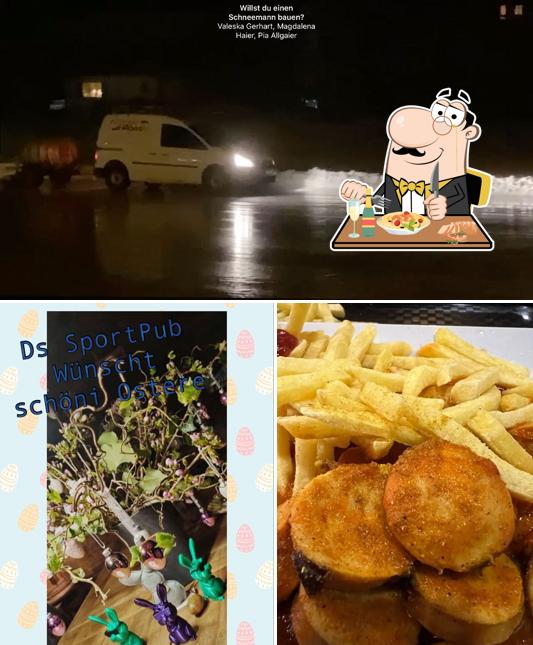 La immagine della cibo e esterno di Eisbahn Sport Pub