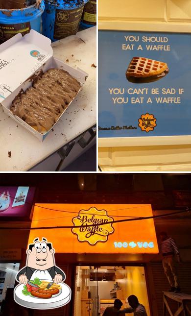 Check out the image showing food and interior at The Belgian Waffle Co