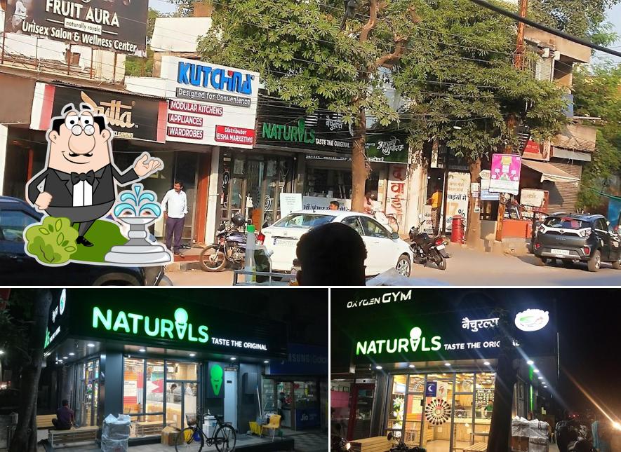 You can get some fresh air outside Naturals Ice Cream