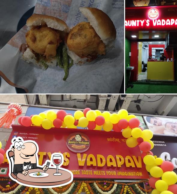 Food at Aunty's Vadapav
