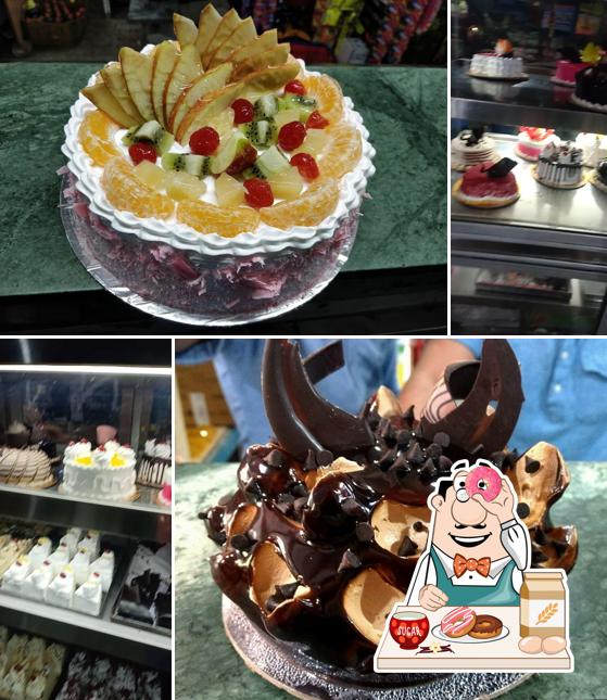 Samrat Bakers serves a variety of sweet dishes