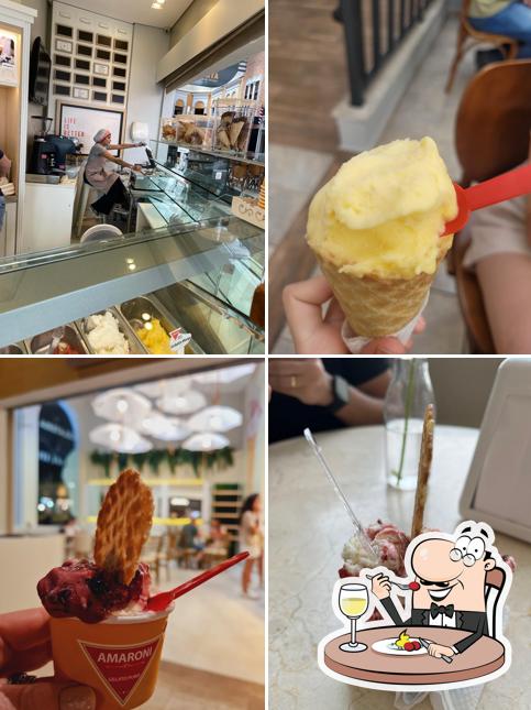 Sorvete em Amaroni Gelato Gourmet