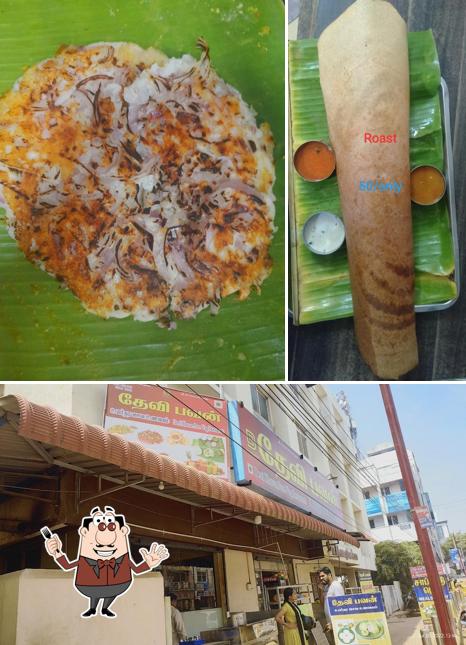 The photo of food and interior at DEVI BHAVAN