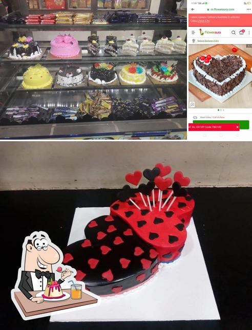 Jain Bakery N cakes serves a selection of sweet dishes