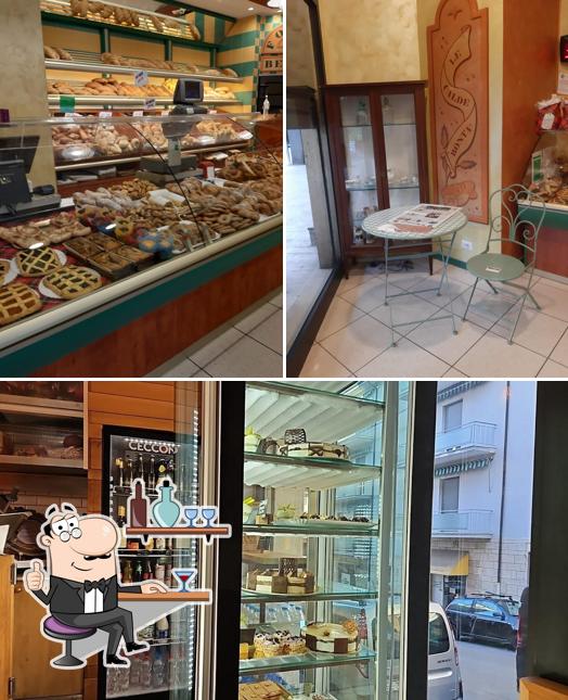 Tra le diverse cose da Panetteria Bedini si possono trovare la interni e cibo