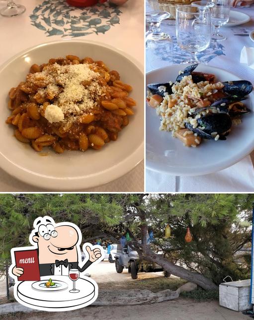La cibo e esterno del ristorante
