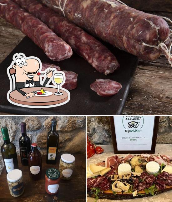 Questa è la foto che mostra la cibo e alcol di Casale San Lorenzello