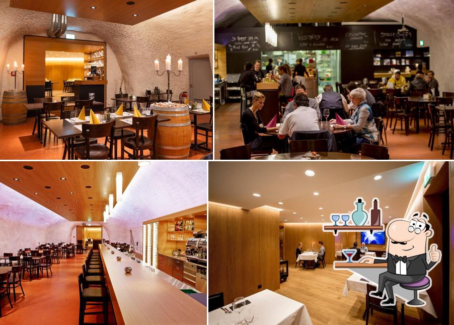 Gli interni di Cantina Caverna