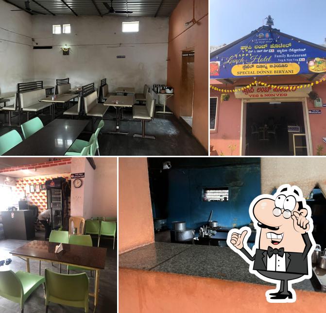 The interior of Happy Lunch Hotel -Veg & NonVeg