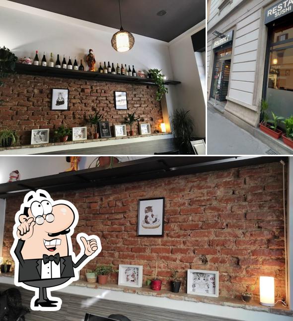 Gli interni di Houseki Sushi