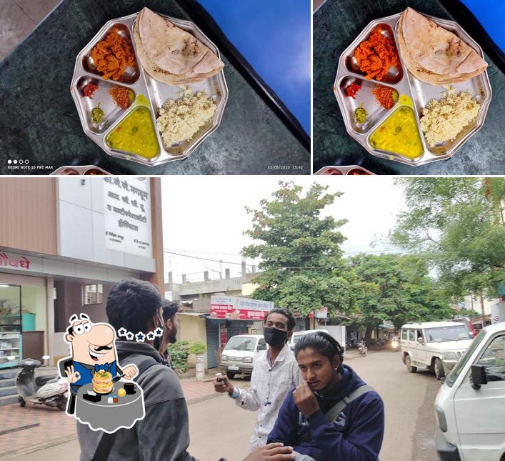 Among different things one can find food and exterior at Zunka Bhakar Kendra