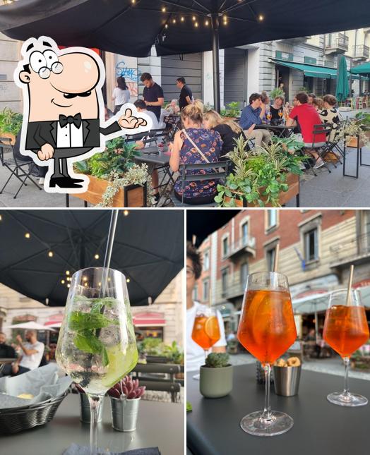 La immagine di interni e cibo da Winelivery Bar Navigli