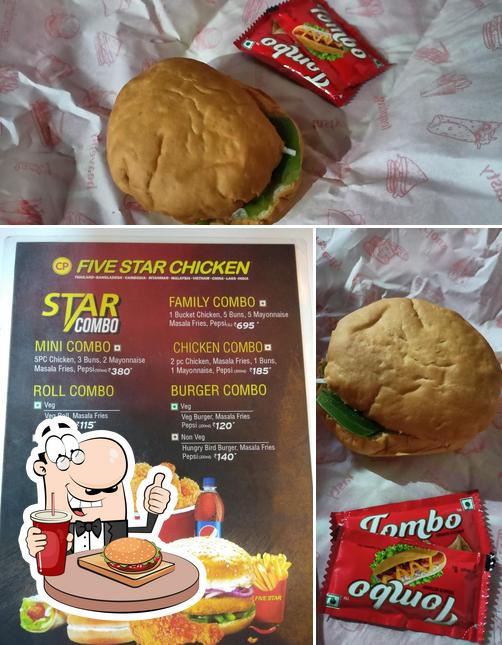 Try out a burger at 5 Star Chicken