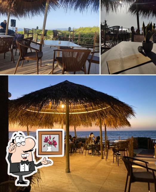 Gli interni di Kyma Beach Club