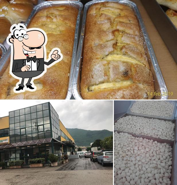 La esterno e cibo del ristorante