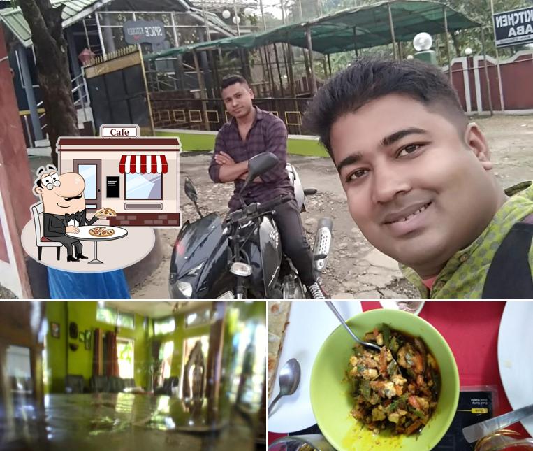 This is the picture depicting exterior and food at Spice Kitchen Dhaba