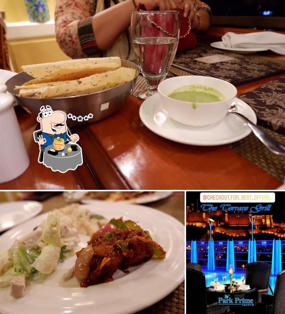 Among different things one can find food and interior at The Terrace Grill