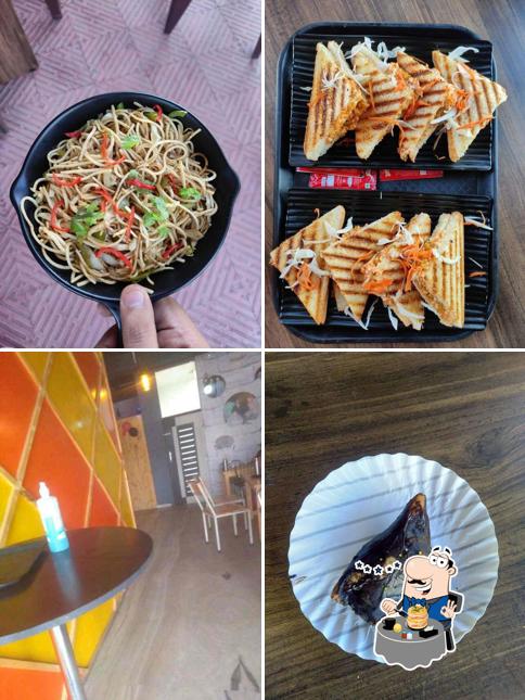 This is the photo showing food and interior at Shivaara