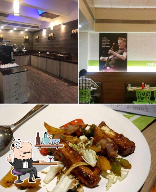 The Veg Eatarian is distinguished by interior and seafood