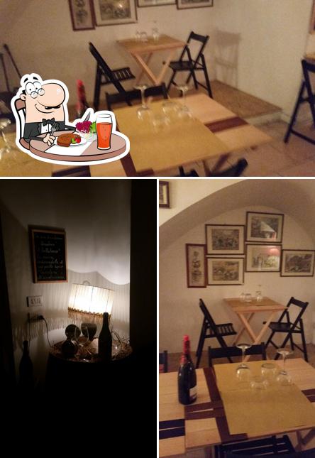 La tavolo da pranzo e esterno del ristorante