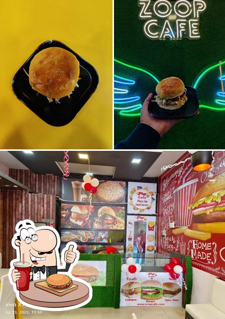 Try out a burger at Zoop Cafe