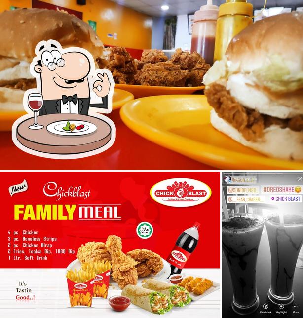 Among various things one can find food and beverage at CHICK BLAST