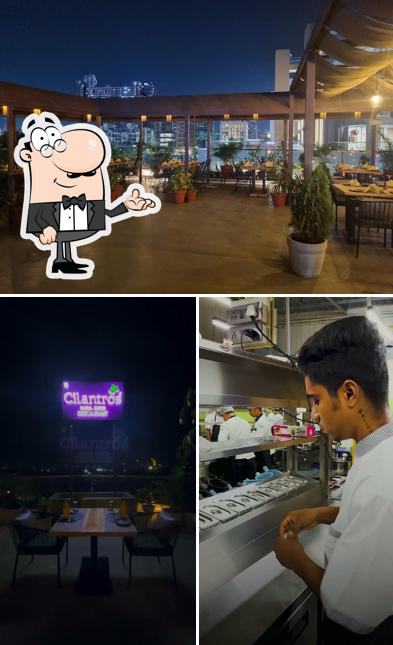 Take a seat at one of the tables at Cilantro's Global Cuisine Restaurant