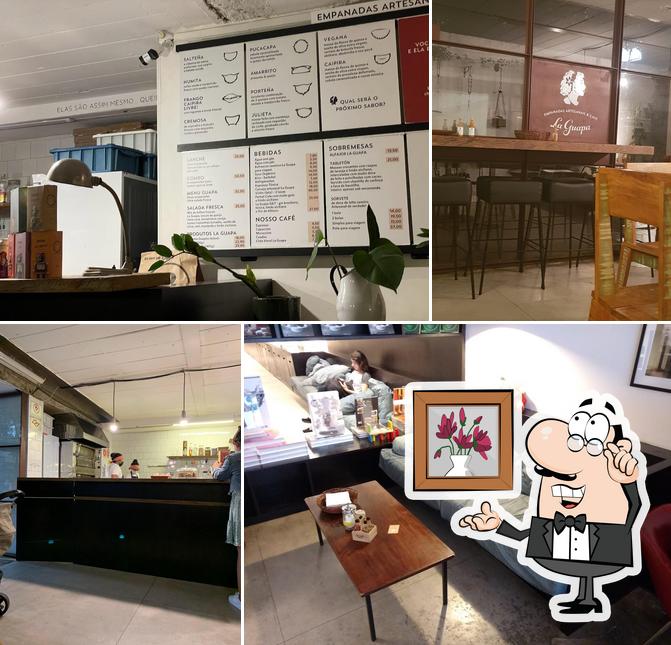 O interior do La Guapa Empanadas Artesanais e Café - Jardins