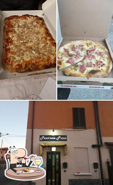 Tra le varie cose da Passione Pizza si possono trovare la cibo e interni