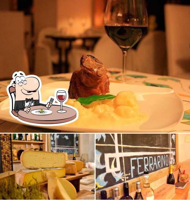 La immagine di cibo e alcol da Ferrarino