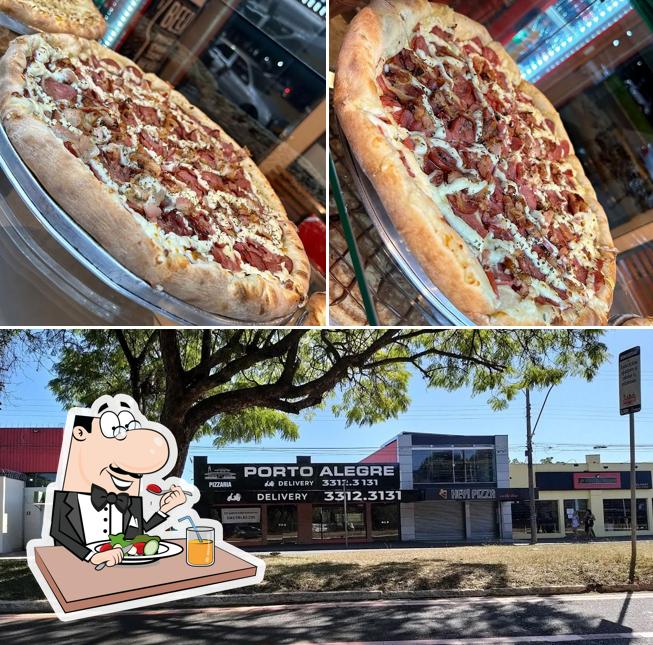 A imagem da comida e exterior no DELIVERY Pizzaria Porto Alegre