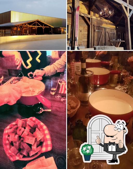 Tra le diverse cose da Fondue Chalet Zug si possono trovare la esterno e cibo