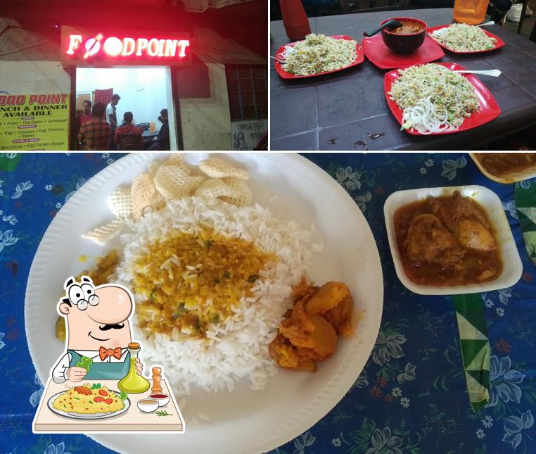 This is the picture depicting food and exterior at Food Point