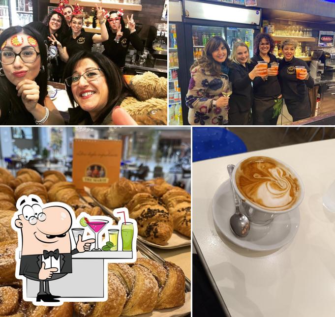 Tra le diverse cose da Smile Café si possono trovare la bancone da bar e cibo