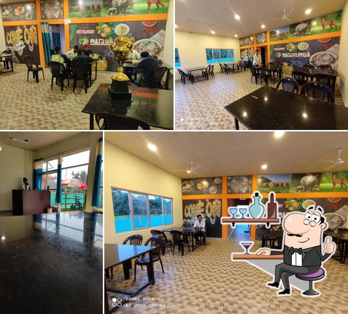 The interior of Bagurumba Dhaba cum restaurant