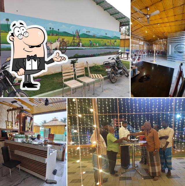 The interior of Hotel New Vasantham (family restaurant) nattukozhi specialist